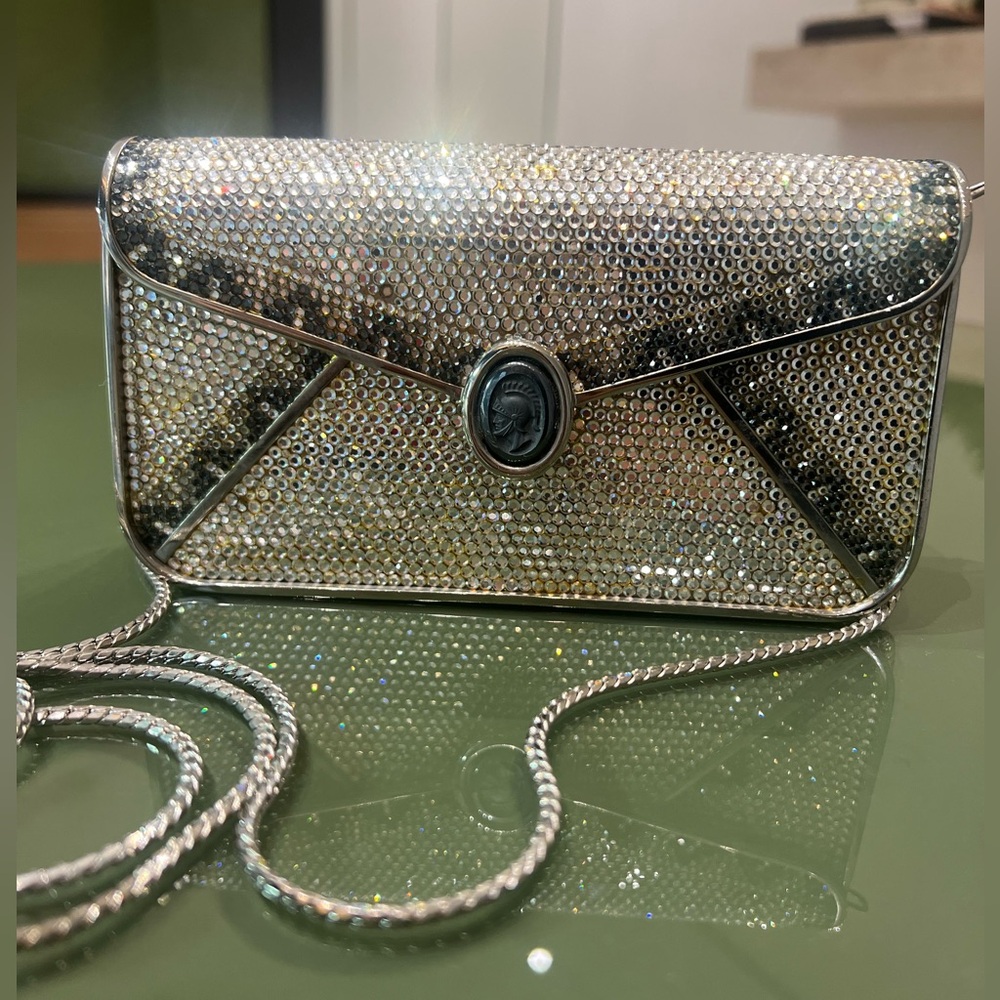 Vintage Judith Leiber evening purse with chain